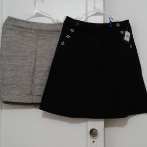 Knee length Skirt black and tan